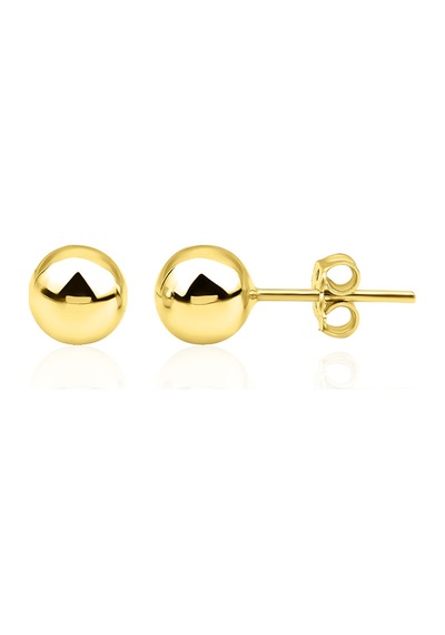 Fiyonk Kuyumculuk 14 Ayar Altın Yuvarlak Top Küpe 7 Mm 001