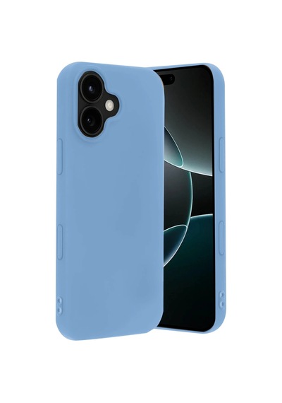 Apple iPhone Uyumlu 17 Nano İçi Kadife Silikon - Mavi Renkli