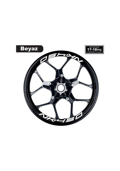 Beyaz Cfmoto 450nk Yazılı 8 Li Jant İçi Yazı Sticker