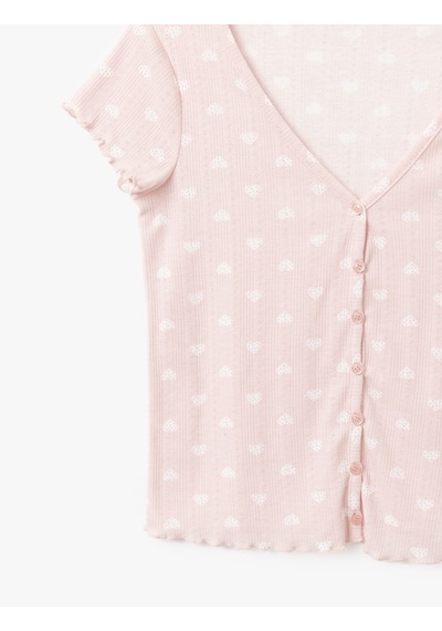Koton Kalpli Pamuklu Kadın Şortlu Pijama Takımı Pembe Desenli 5slk40060mk Pembe Desenli Pembe Koton Kalpli Pamuklu Kadın Şortlu Pijama Takımı Pembe Desenli 5slk40060mk Pembe Desenli Pembe