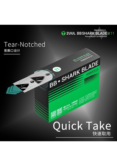 2uul Da18 Bb Shark Blade Serisi Yüksek Karbonlu Çelik No.11 Bıçak 100 Adet