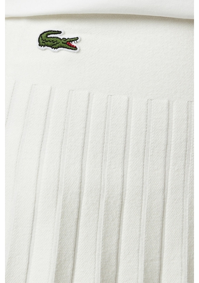 Lacoste Women's Flare Fit Skirt Pileli Kadın Etek Beyaz