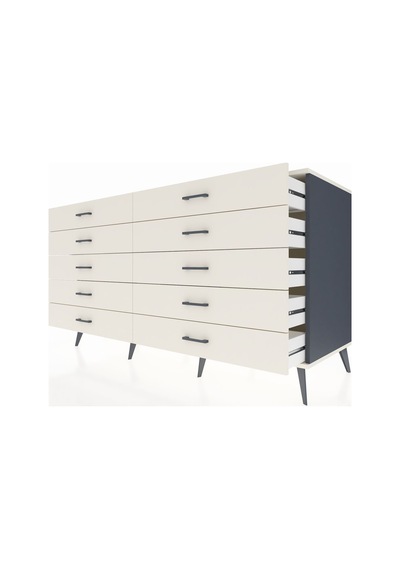 Kronos Konsol 10 Çekmeceli 176x59x99 Antrasit-aytaşı Antrasit-aytaşı