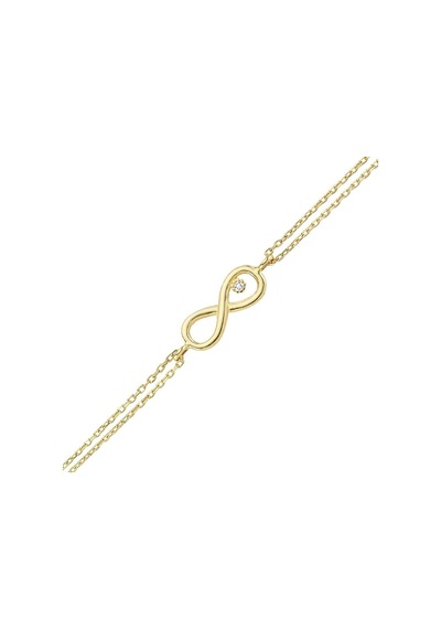 Gümüş Gold Renk Tektaş Sonsuzluk Bileklik G258blr3 Altınsepeti