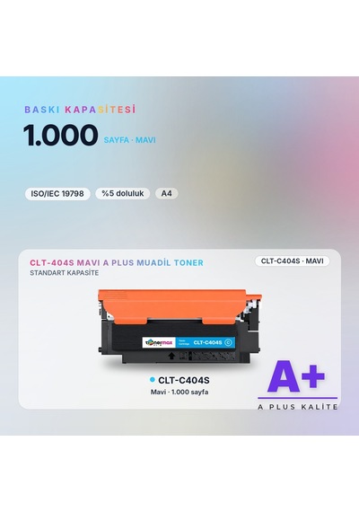 Samsung Clt-c404s Mavi Uyumlu Toner A Plus / Xpress C430 / C480