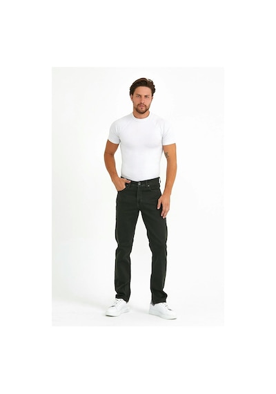 Digital Jeans Normal Kesim Fermuarlı Geniş Paça Yüksek Bel Erk Haki Açık Gri
