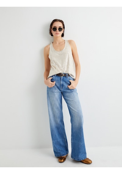 Koton Geniş Paça Kot Pantolon Standart Bel Cepli - Bianca Wide Leg Jeans Orta İndigo 4sal40333md İndigo Koton Geniş Paça Kot Pantolon Standart Bel Cepli - Bianca Wide Leg Jeans Orta İndigo 4sal40333md İndigo