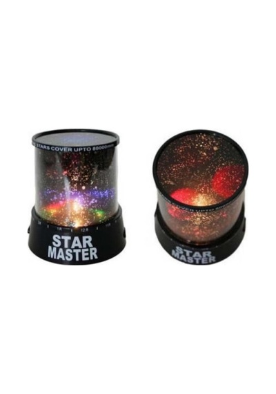 Star Master Pilli Projeksiyonlu Led Yıldızlı Renkli Gece Lambası Karışık