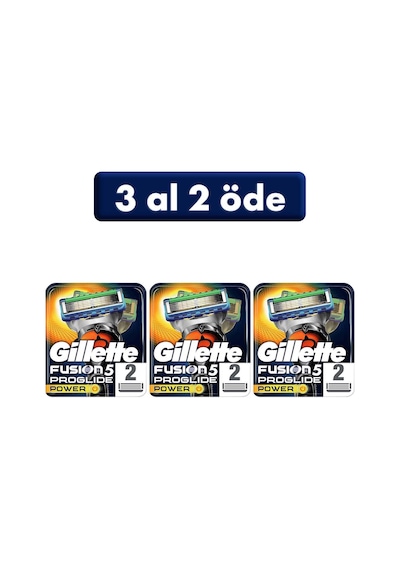 Gillette Fusion Proglide Power Yedek Tıraş Bıçağı 2'li 3 Al 2 Öde