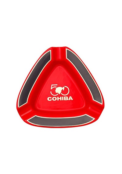 Cohiba 50. Yıl Kırmızı-siyah Üçlü Porselen Puro Küllüğü