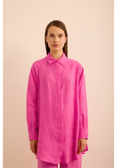 Aker Keten Tunik Pembe Pembe