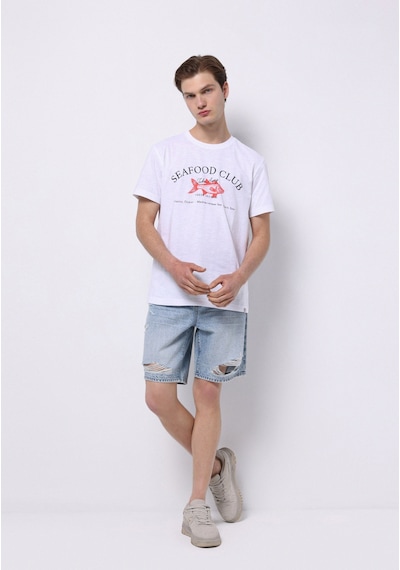 Colin's Colins Loose Straight Fit Orta Bel Düz Erkek İndigo Jean Şort Cl1074449 Q1.v1 Dn44129 Denim