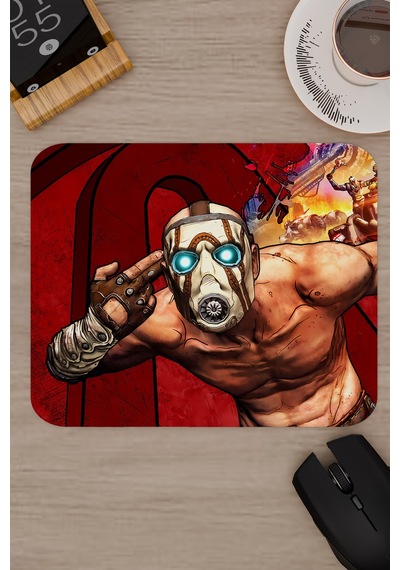 Borderlands Kaymaz Dikişli Kauçuk Oyuncu Mousepad V3 - 22x18 Gaming Mouse Pad Fare Altlığı