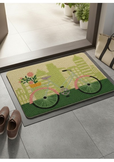 Hijyenik Kıvırcık Paspas 40x60 Cm - Islaklık Emici Kapı Önü Paspası Beyaz