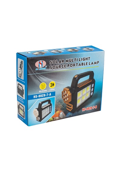 Ayt Powermaster 3 Modlu 6 Cob Ledli Taşınabilir Solar Güneş Enerjili Kamp Lambası Led El Feneri Işıldak Aydınlatma