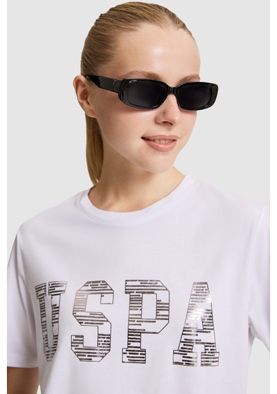 U.S. Polo Assn. U.s. Polo Assn. Kadın Beyaz Tişört Basic 50321690-vr013