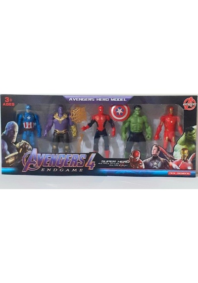 Yenilmezler Hulk Iron Man Kaptan Amerika Ve Örümcek Adam5 Li Set