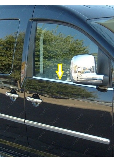 Vw Caddy 2003-2014 Model Arası Krom Cam Çıtası 4 Parça Paslanmaz Çelik