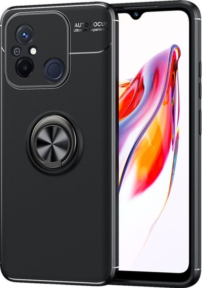 Xiaomi Redmi 12c Kılıf Zore Ravel Silikon Kapak Siyah
