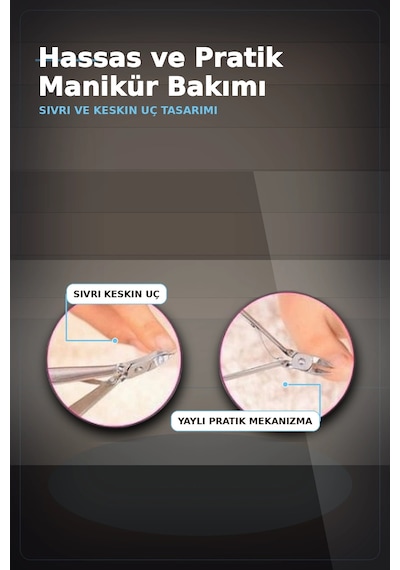 Sivri Uçlu 9.5 Cm Çelik Tırnak Eti Pens - Manikür Aleti, Kişisel Bakım Bx-313431