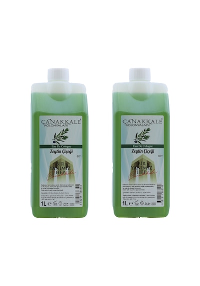 Çanakkale Kolonyaları Zeytin Çiçeği Kolonyası Korumalı Kapak - Yeni Model 2 x 1 L