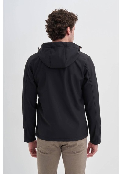 Cazador Outdoor Serisi Slim Fit Softshell Baharlık Mont Siyah