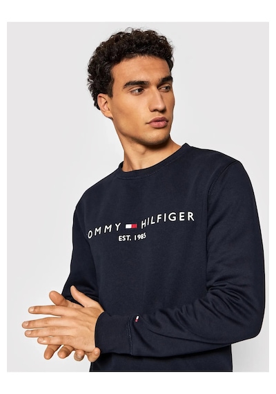 Tommy Hilfiger Sıfır Yaka Sweatshirt Lacivert