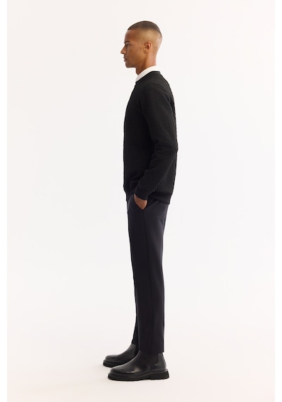 Avva Erkek Siyah Bisiklet Yaka Dokulu Elastan Regular Fit Sweatshirt A52y1216 Avva Erkek Siyah Bisiklet Yaka Dokulu Elastan Regular Fit Sweatshirt A52y1216