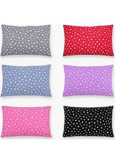 Lionas Desenli Pamuklu Yıldız Desen Yastık Kılıfı 2 Adet 50 X 70cm Siyah