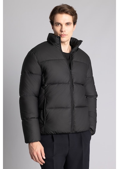 Defacto Sıcak Tutan Su İtici Slim Fit Dik Yaka Astarlı Fermuarlı Rüzgar Geçirmez Şişme Mont C5631ax26wnbk27 Siyah-bk27