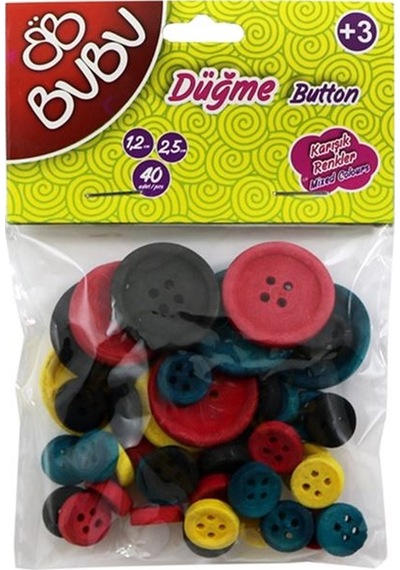 Bu-Bu Hs0007 Düğme 1.2 Cm-2.5 Cm 40 Lı
