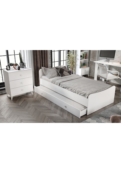 Selen Çocuk Odası Takımı Beyaz - 5 Parçalı Tamamı 1. Kalite Mdf Beyaz