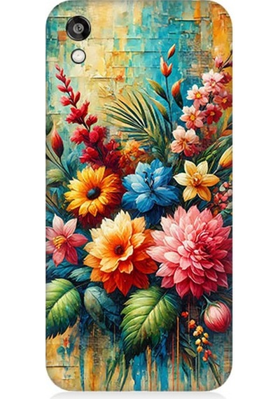 Huawei Honor 8s Uyumlu Soyut Dokunuşta Bahar Buketi Desenli Silikon Kılıf Çok Renkli