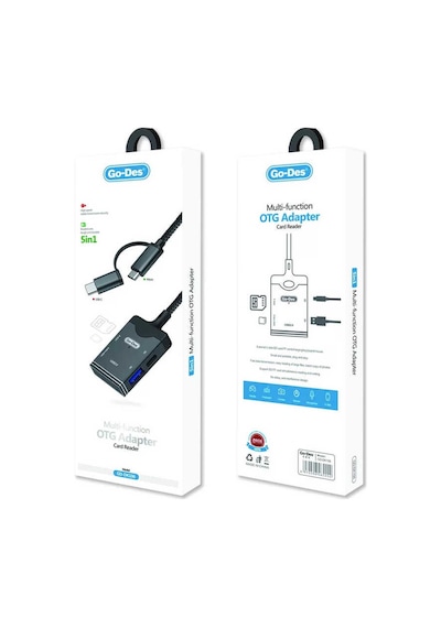 Go Des GD-DK106 5 in 1 Type-C / Micro OTG USB & SD Hafıza Kart Okuyucu - ZORE-261941