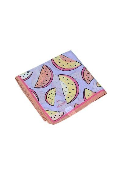 Mim Eşarp Valino Soft Pamuk Çocuk Desenli Eşarp 70x70 Cm Açık Mavi - Karpuz