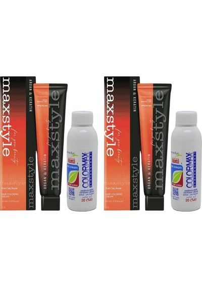 Maxstyle Sps864 Argan Ve Keratin 2025/08.43 Sultan Bakırı 60 Ml 2 Ad Saç Boyası + 2 Ad 90 Ml Oksidan