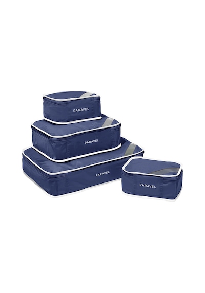 Packing Cube Quad, 4 Lü Seyahat Düzenleyici Seti, Negatif Naylon Valiz Içi Organizer Lacivert