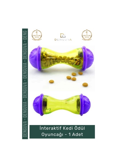 Kedioyuncağı İnteraktif Kedi Avlanma İçgüdüsü Destekleyici Dayanıklı Mor Yeşil Ödül Mamalı Oyuncak