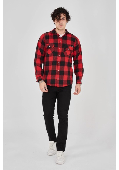 Wear Vexel Erkek Oduncu Gömlek - Kırmızı Çok Renkli