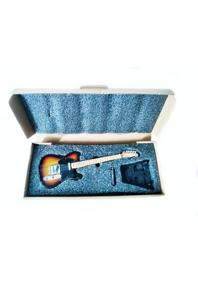 El Yapımı 1/4 Ölçek Minyatür Elektro Gitar Telecaster Sunburst