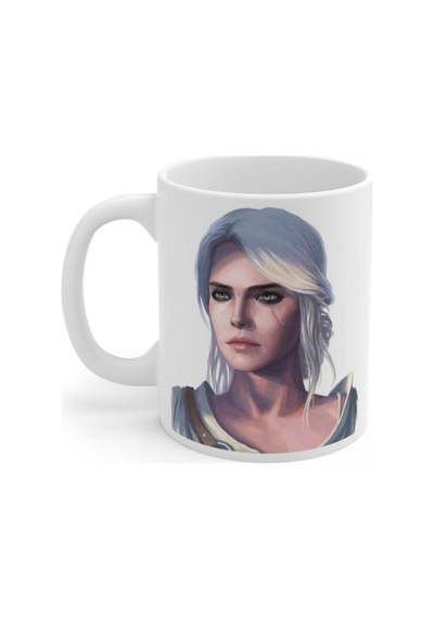 The Witcher Cirilla Baskılı Kupa Bardak Beyaz