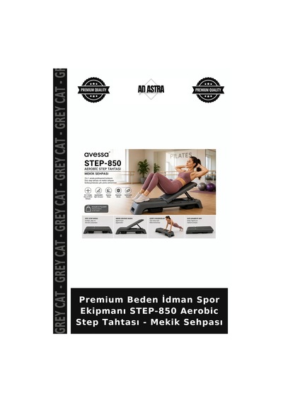 Premium Beden İdman Spor Ekipmanı Step-850 Aerobic Step Tahtası - Mekik Sehpası