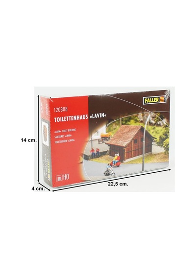 Faller 120308, 1/87 Ahşap Umumi Tuvalet Plastik Maketi