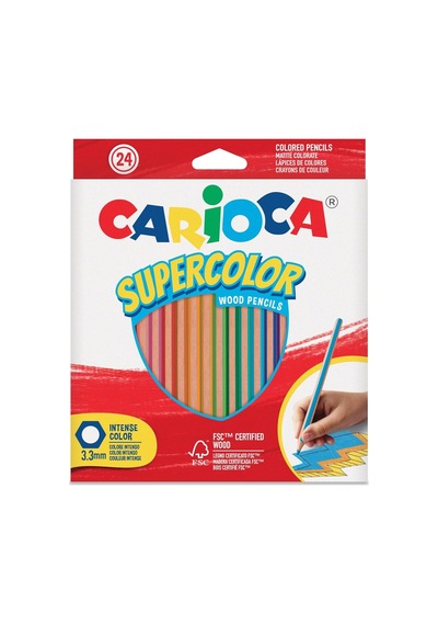 Carioca Supercolor Kuru Boya Kalemi 24'li Genel