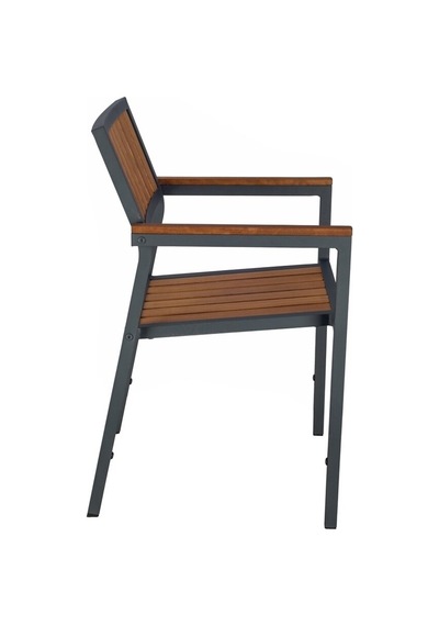 Massadesign W140 Ireko Alüminyum Sandalye-Bahçe Sandalyesi Kahverengi
