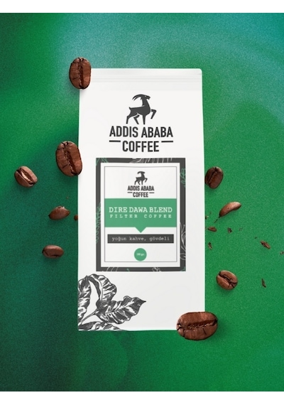 Addis Ababa Coffee Kavrulmuş Çekirdek Etiyopya Kahveleri 5 x 100 G + Klips 5'li