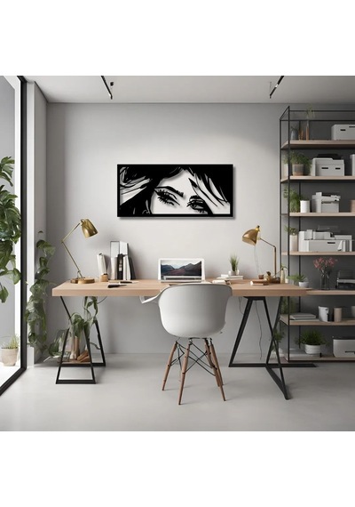Metal Duvar Dekorasyonu Kadın 1 Metal Duvar Tablosu Pop Art 75 x 60