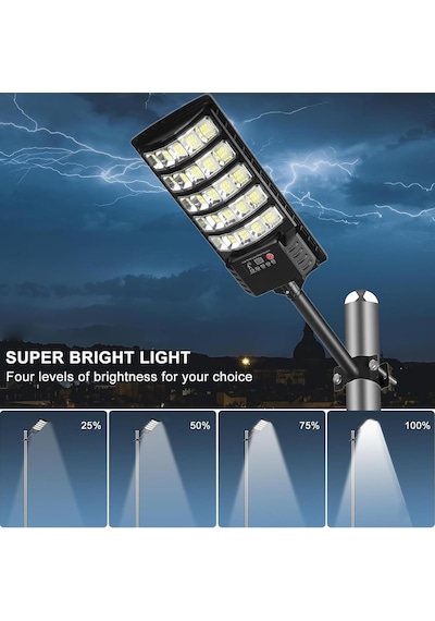 Solar Zemin Lambası Dış Mekan Projektör Led Duvar Lambası Ip67 Su Geçirmez Güçlü Güneş Spot Uzaktan Kumandalı Duvar Lambası Ayarlanabilir Parlaklık Bahçe Avlu Sokak Garajı Beyaz Işık, 1 Adet