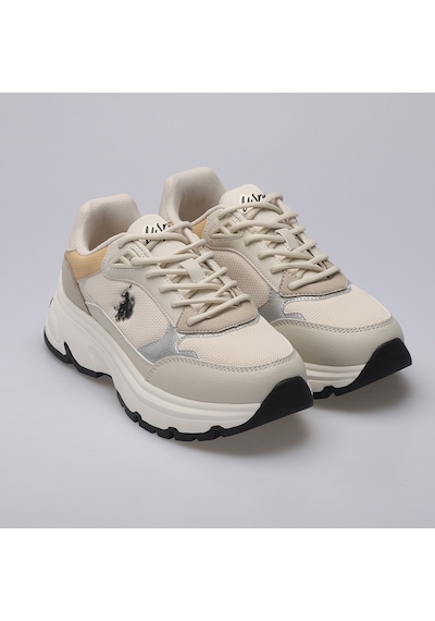 U.S. Polo Assn. 4S VIAVAI 4PR Kadın  Bej Sneaker