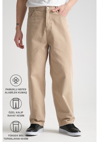 Redline Canvas Pamuk Baggy Pantolon Bej